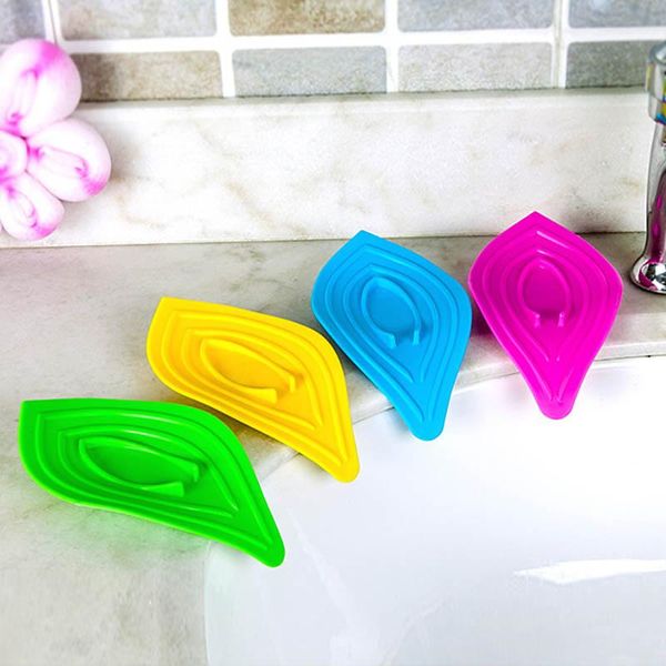

soap dishes 1pcs leaf drain box storage rack portable non-slip sponge holder soapbox tray bathroom accessories 4colors