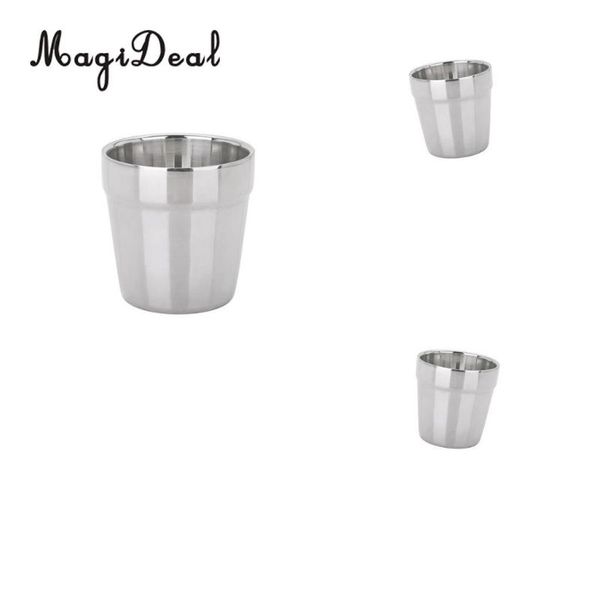 

mugs 3x 180ml modern stainless steel cups pint cup coffee beer mug kids tumbler