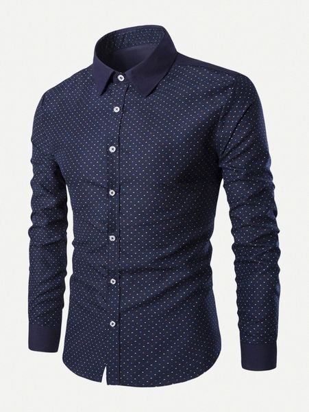 

men polka dot print shirt g8ez#, White;black