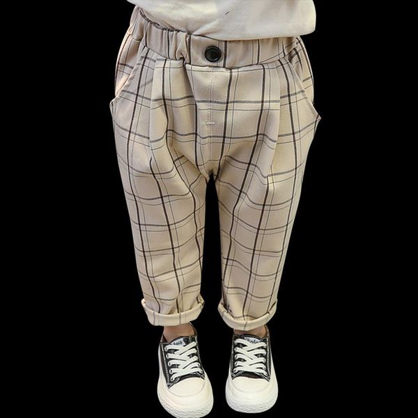 

girl pants plaid pattern baby spring autumn childrens casual style girls clothes, Blue