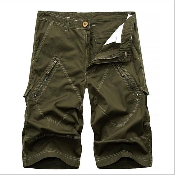 

men's shorts men arrival casual knee length cotton plus size straight pockets, White;black
