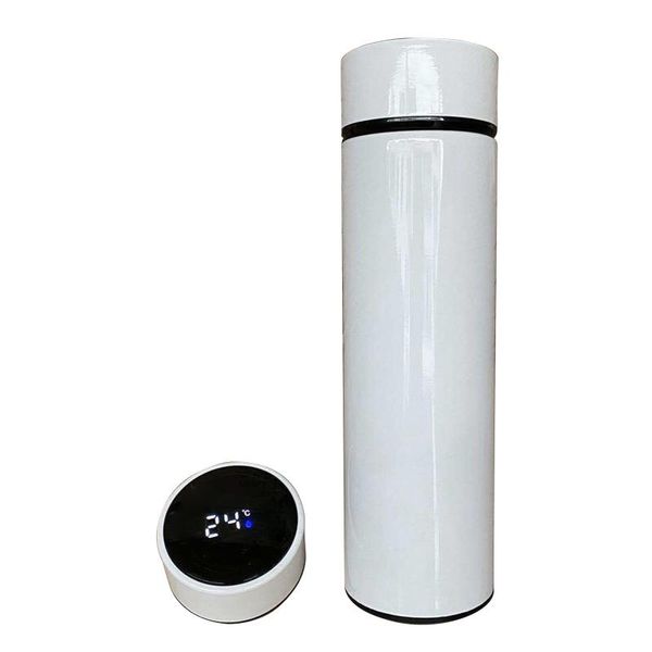 

water bottles 500ml bottle vacuum insulated mug 304 stainless steel led touches screen temperature display cup yu-home