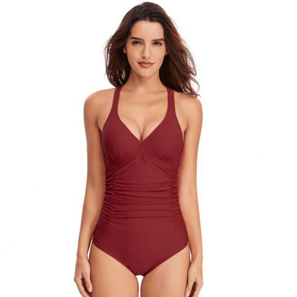 

one-piece suits open back cover belly slim ladies bikini