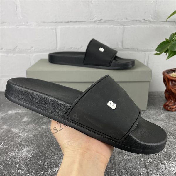 

mens womens slipper paris summer sandals scuffs beach slide leisure slippers ladies sandali bathroom shoes trendy office zly, Black