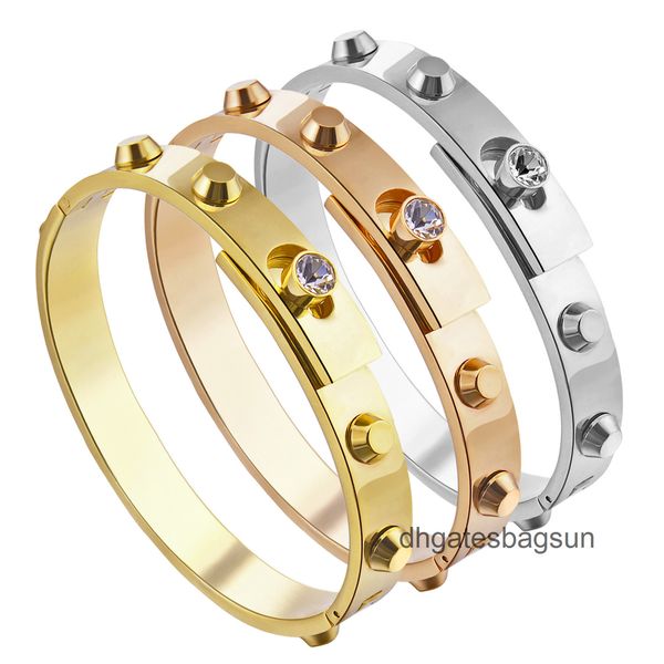 

fashion trend titanium steel bracelet women's personality matching metal jewelry electroplating round bracelet rbve, Black