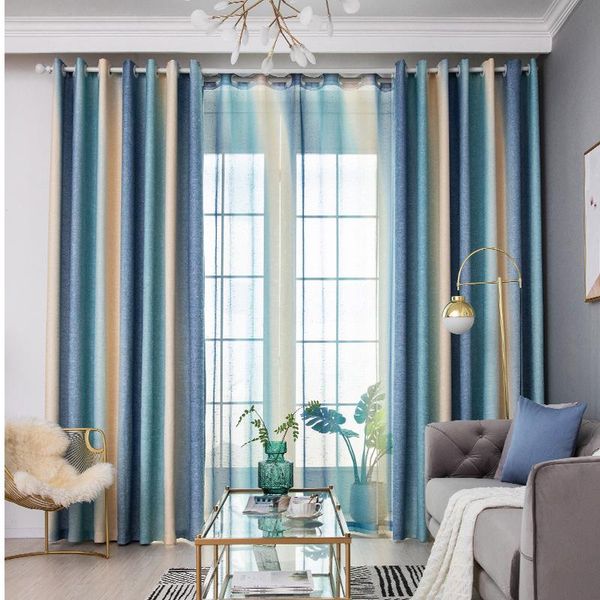 

curtain & drapes 4 colors stripes modern curtains for living room bedroom kitchen treatment tulle custom mediterranean style home decor
