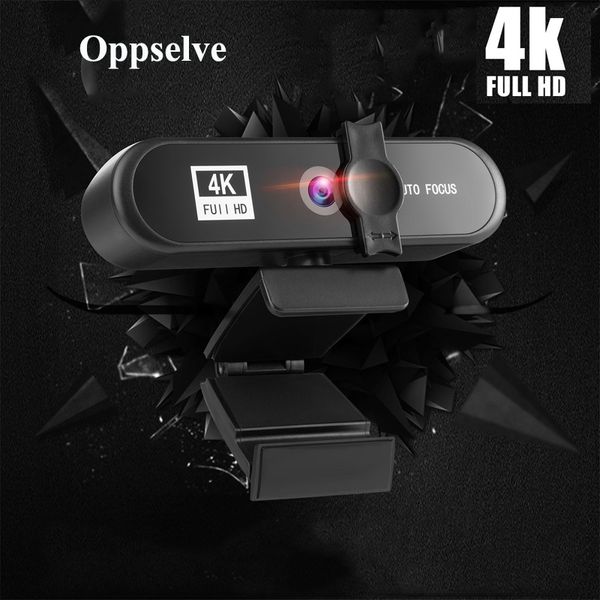 Telecamera ultra grandangolare da 120 gradi 4K Full HD 1080P Webcam PC Computer portatile Messa a fuoco automatica WebCamera Youtube con presa USB