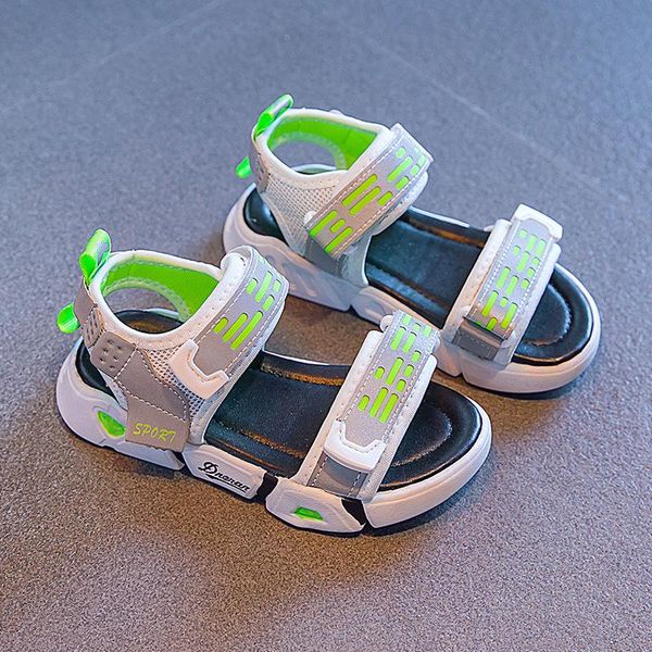 

sandals night luminescence kids shoes summer baby girls brand beach toddler fashion casual soft flat sport children, Black;red