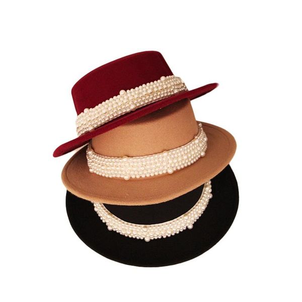 

caps & hats baby girls retro hat autumn winter korean children fat-pearl elegant vintage, Yellow