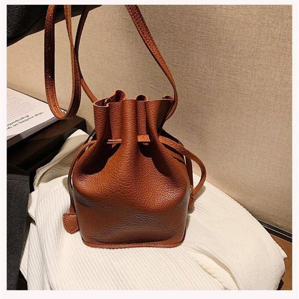 

cosmetic bags & cases bucket bag ladies drawstring fashion high-capacity solid color wear-resistant waterproof 2021 shopping noble gril