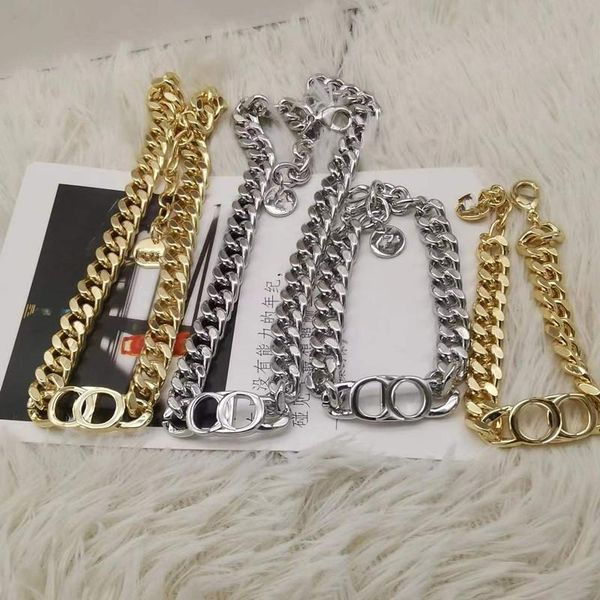 

explosion classic designer jewelry lady 14k gold fashion necklace bracelet pure copper material, Golden;silver