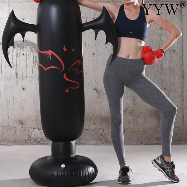 

sand bag inflatable boxing punching standing for kids dummy black fitness target aekwondo workout equipment