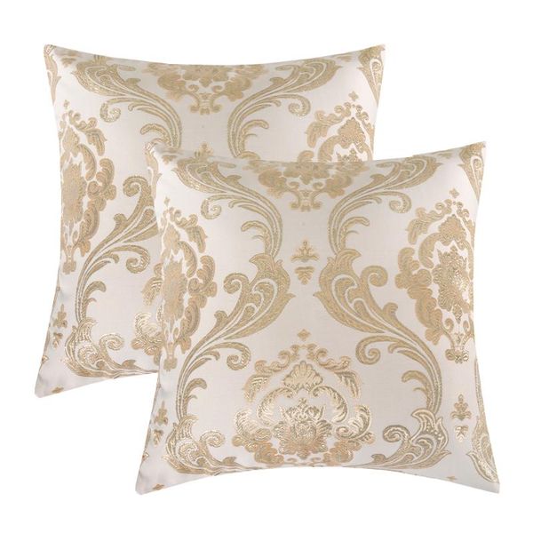 

cushion/decorative pillow gold jacquard decorative throw cushion covers luxury floral cover for sofa chair car 45x45cm/50*50cm