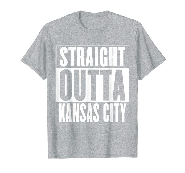 

straight outta kansas city t-shirt, White;black