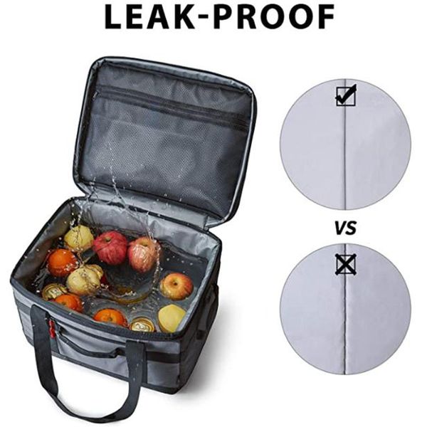 

tourit refrigerated bag 48 cans insulation soft large collapsible 32 liters lunch cooler suitable for picnics, beaches, work, travel