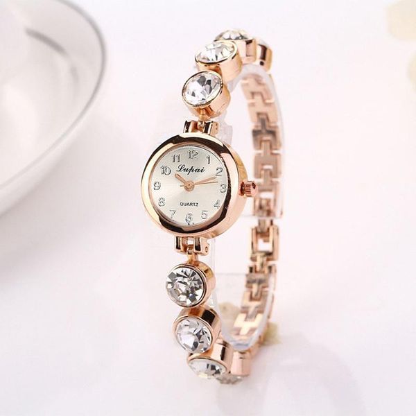 

wristwatches woman watches 2021 fashion stainless steel strap with simulated quartz round watch zegarek damski orologio donna, Slivery;brown