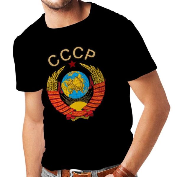 

men's t-shirts t shirts for men ussr soviet union shirt russian flag the anthem of 2021 fashion 100% cotton tee, White;black