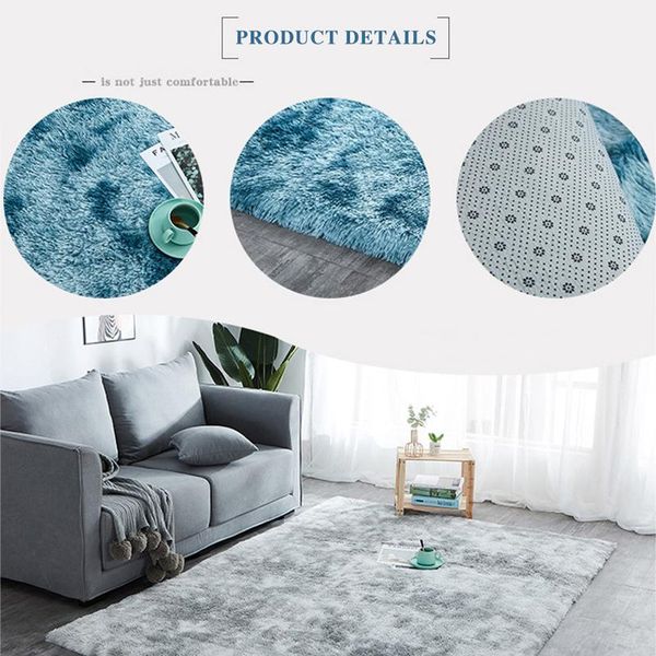 

wool soft carpet bedroom for home living room entrance plush rug non-slip floor mat yoga rugs shaggy long hair nordic bath mats