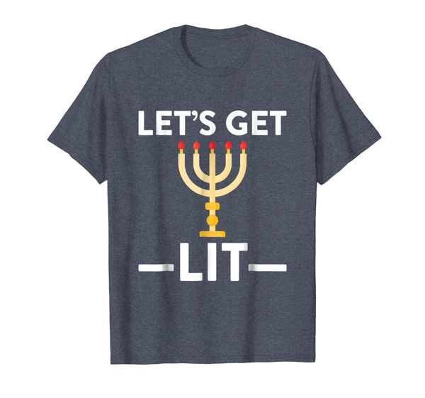 

Let' Get Lit Jewish T-Shirt - Funny Hanukkah Gift, Mainly pictures