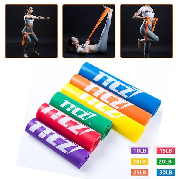 

color fitness resistance bands rubber band indoor outdoor exercise equipment pilates sport training workout yoga elastic