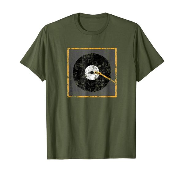 

Vinyl Junkie Shirt Music Lover T-Shirt Old Record Player Tee, Mainly pictures
