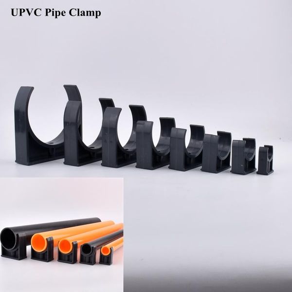 

watering equipments 2~10 pcs 20-50mm upvc pipe clamp aquarium fish tank water tube brace retainer garden irrigation support fittings