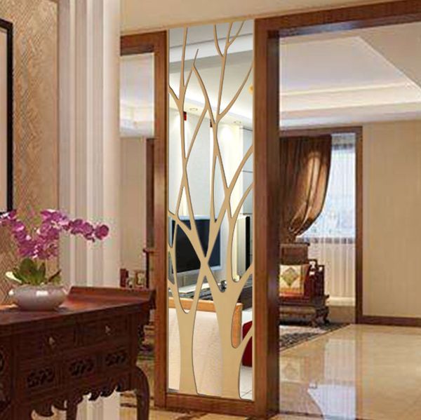 

3-d stereo and wall adhesive modern mirror removable style art mural wall adhesive home room decor diy wall