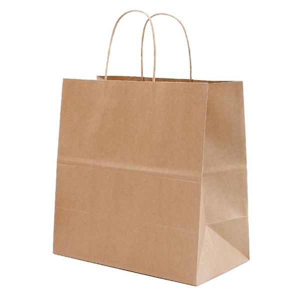 

gift wrap 30pcs kraft paper bag tote shopping takeaway packaging round rope