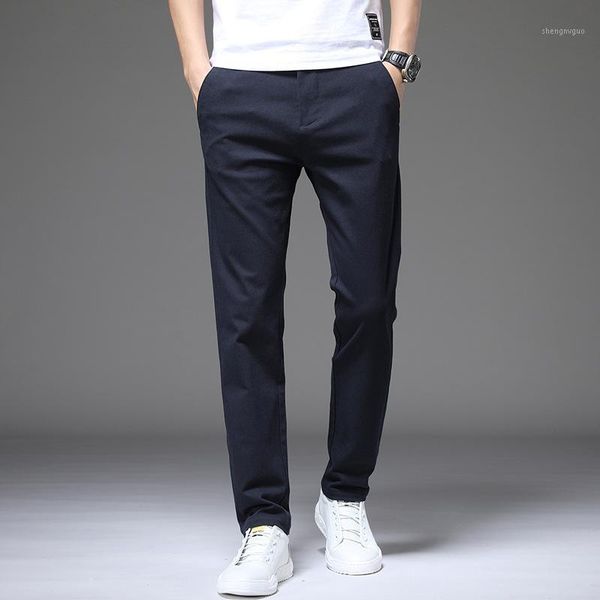 

men's pants 2021 youth korean trend straight spring and autumn handsome leisure leg, Black