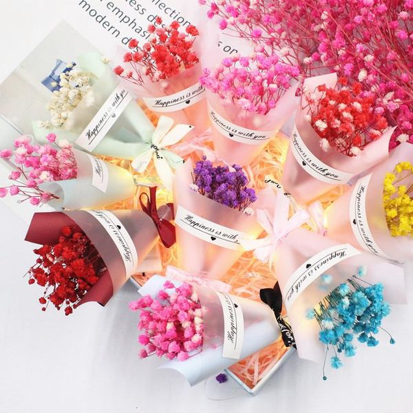 

decorative flowers & wreaths cute bouquet dry flower artificial gypsophila for valentine's day gift wedding decor diy girls dried pogra