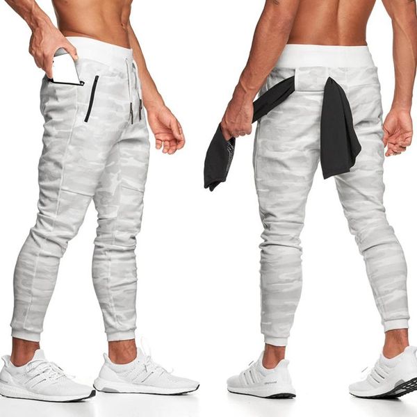 

running pants camo sport men gym trousers fitness sweatpants plus size drawstring training breathable football jogging, Black;blue