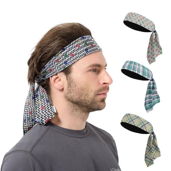 

fashion pirate tennis headbands outdoor sport running cycing head band for fitness workout yoga compression hair sweatband, Yellow;black