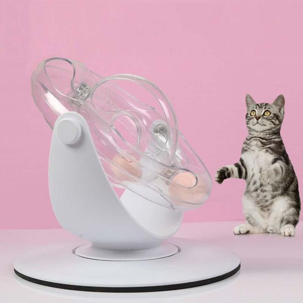 

cat toys toy funny space ring with grass ball turntable educational