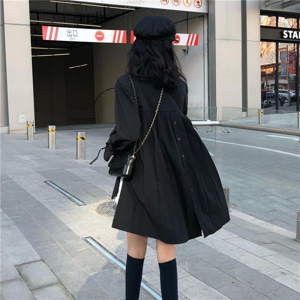 

women's hoodies & sweatshirts loose doll shirt, Black