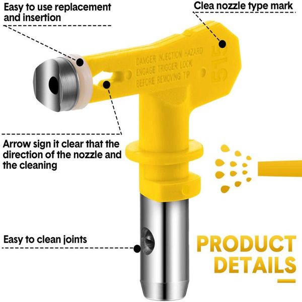 

professional spray guns airless airbrush tips 515/517/521/525 etc replacement nozzles for paint