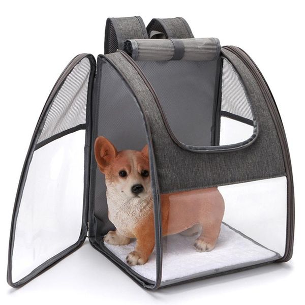 

dog car seat covers transparent cat portable pet bag breathable out foldable carrier backpack outdoor packbag