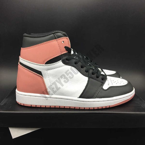

2021 1 1s rust pink high basketball shoes chicago black bottom red white jumpman designer with box og men athletic sneakers da2728-100