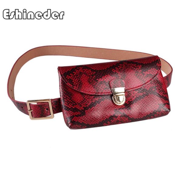 

waist bags eshineder snake skin bag for women female pack bum fanny packs belt travel wallets phones