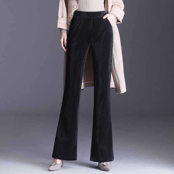 

capris high belt streetwear s-4xl winter feminine breeches women's skinny flare pants, Black;white