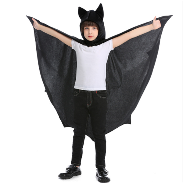 

coat children's halloween animal cosplay bat hooded shawl cloak black vampire costume, Blue;gray