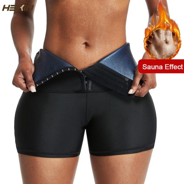 

women's shapers sweat sauna pants body shaper weight loss slimming waist trainer shapewear tummy thermo leggings fitness workout, Black;white