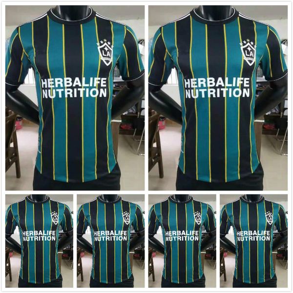 

player version mls 2021 la galaxy soccer jerseys community kit #14 chicharito #10 pavon 20/21 black kit soccer shirts football uniforms, Black;yellow