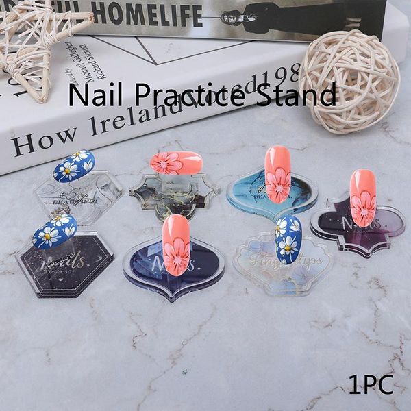 

false nails 1Ãplastic nail art tips display stand shelf holder, Red;gold