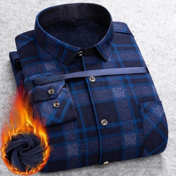 

men's casual shirts shirt plush thicken turn-down collar formal for autumn winter warm oversized long sleeve fleece clothes, White;black