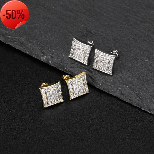 

hip hop gold silver earrings for men and women, Golden