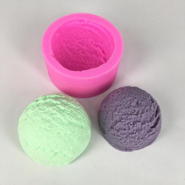 

craft tools silicone soap mold ice cream ball candle making fondant diy decorating mould plaster pendent molds