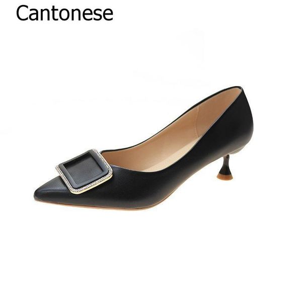 

dress shoes high heels women shoe elegant office lady pointed toe, Black
