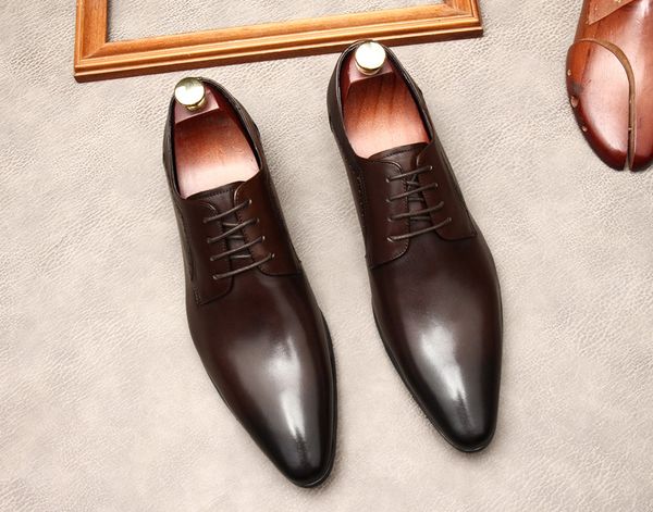 

New Arrivals Dress Men Shoe Genuine Leather Designer Oxford Shoe For Men Formal Wedding Office Brogue Business Shoes Black Brown
