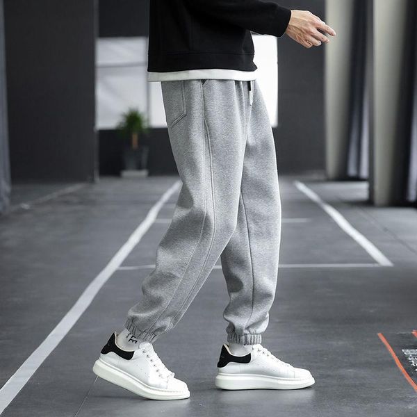 

men's pants autumn trousers large korean fashion harlan youth brand leisure sports hip hop leggings wear, Black