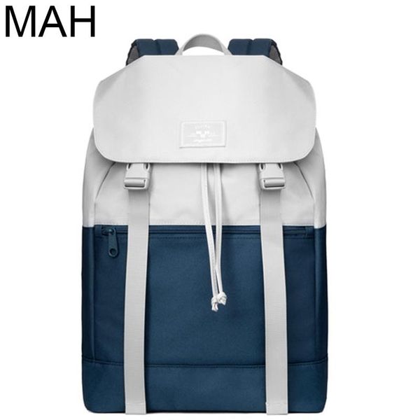 

mah blue 15.6inch lapbackpack with cover women fashion school girl college bag boy waterproof travel bagback men